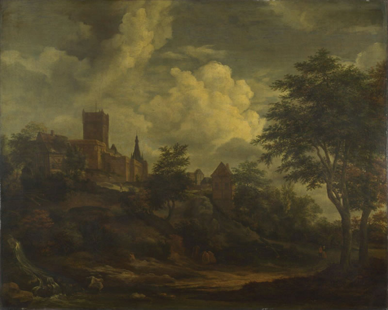 A Castle on a Hill by a River