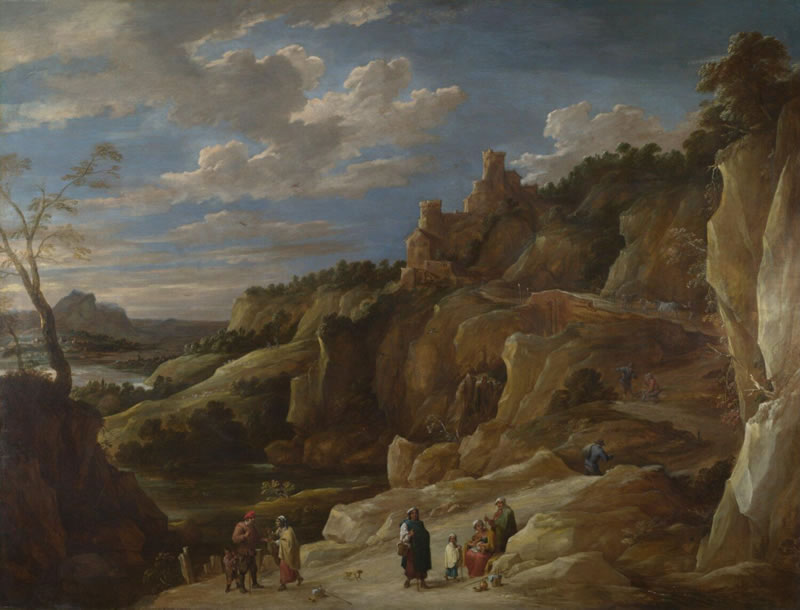 A Gipsy Fortune Teller in a Hilly Landscape
