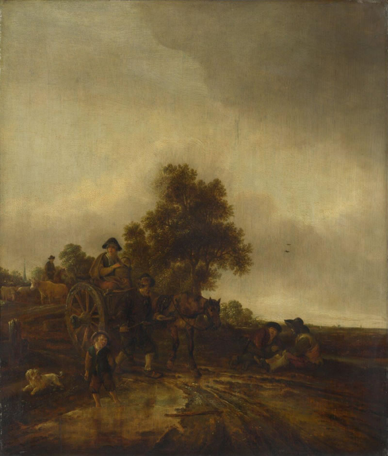 A Landscape with Peasants and a Cart