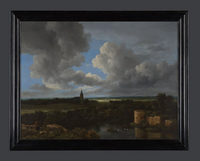 A Landscape with a Ruined Castle and a Church