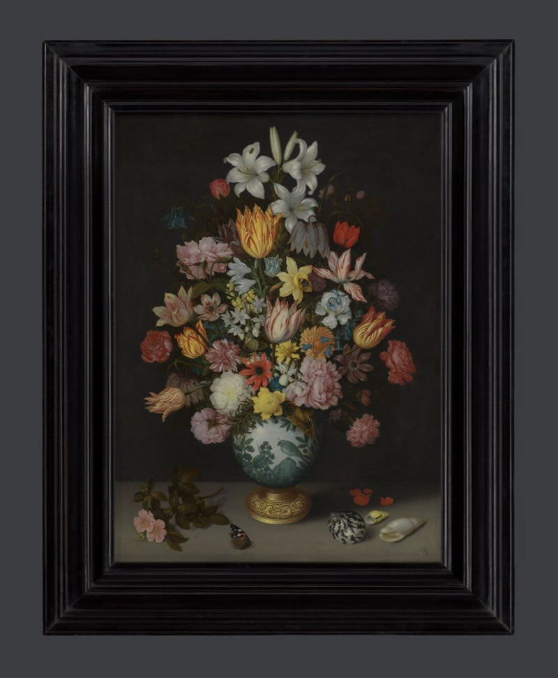 A Still Life of Flowers in a Wan-Li Vase