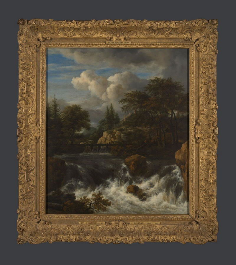 A Waterfall in a Rocky Landscape