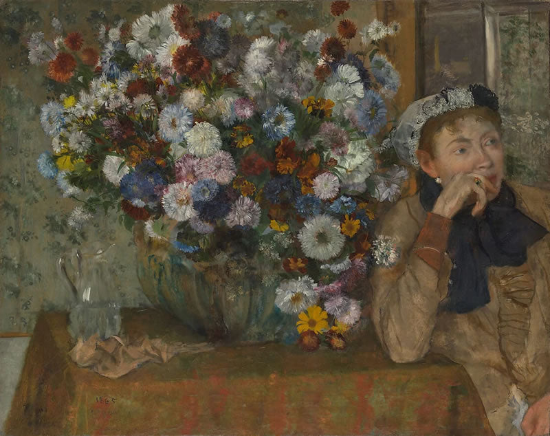A Woman Seated beside a Vase of Flowers (Madame Paul Valpinçon?)