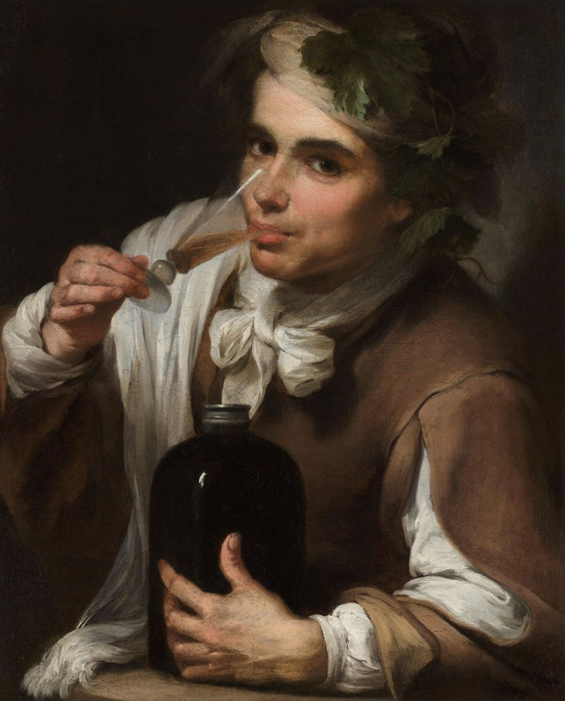 A Young Man Drinking