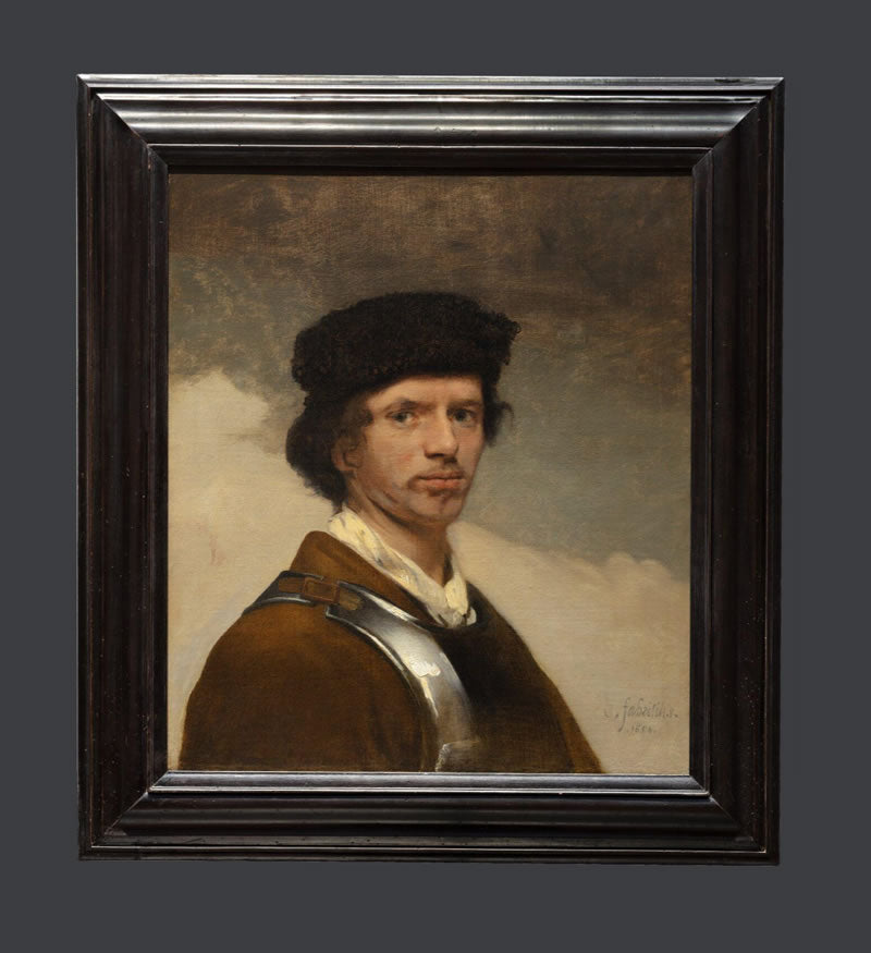 A Young Man in a Fur Cap and a Cuirass (probably a Self Portrait)