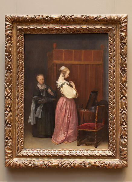 A Young Woman at Her Toilet with a Maid