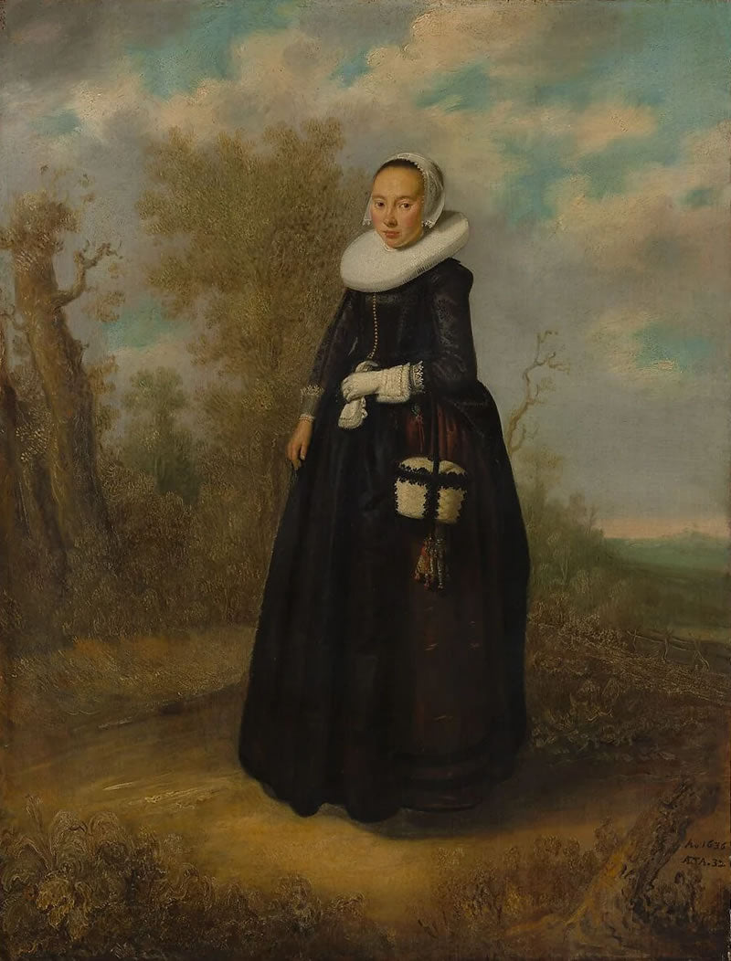 A Young Woman in a Landscape