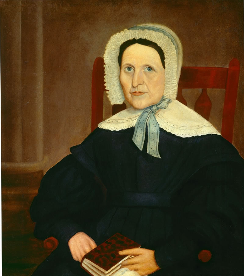 Woman in Red Arrowback Chair