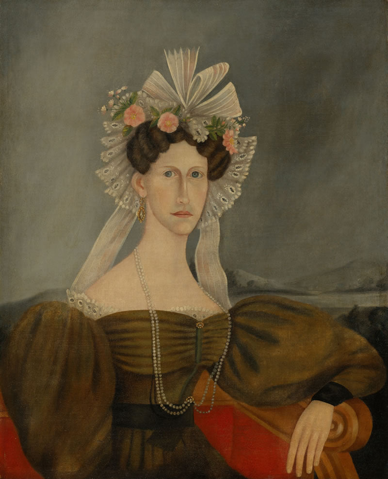 Lady Wearing Pearls