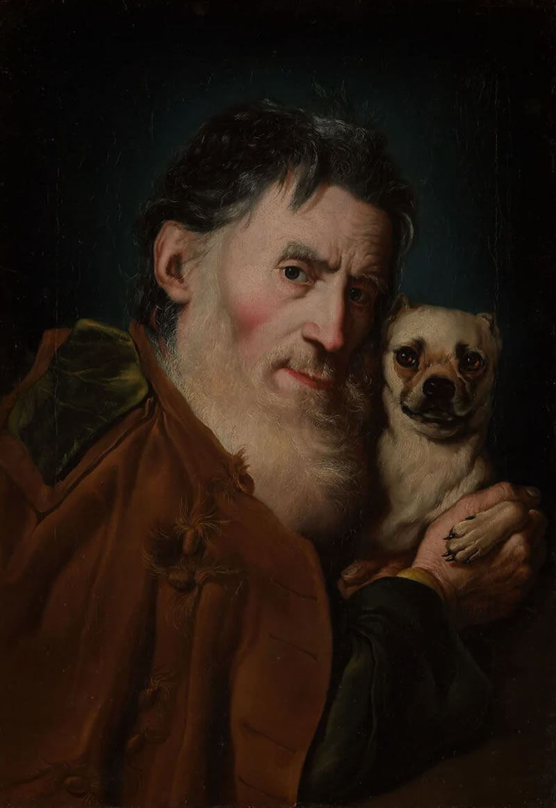 An Old Man with a Dog