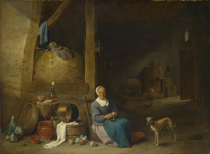 An Old Woman peeling Pears