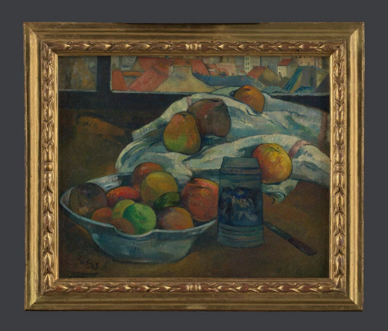 Bowl of Fruit and Tankard before a Window