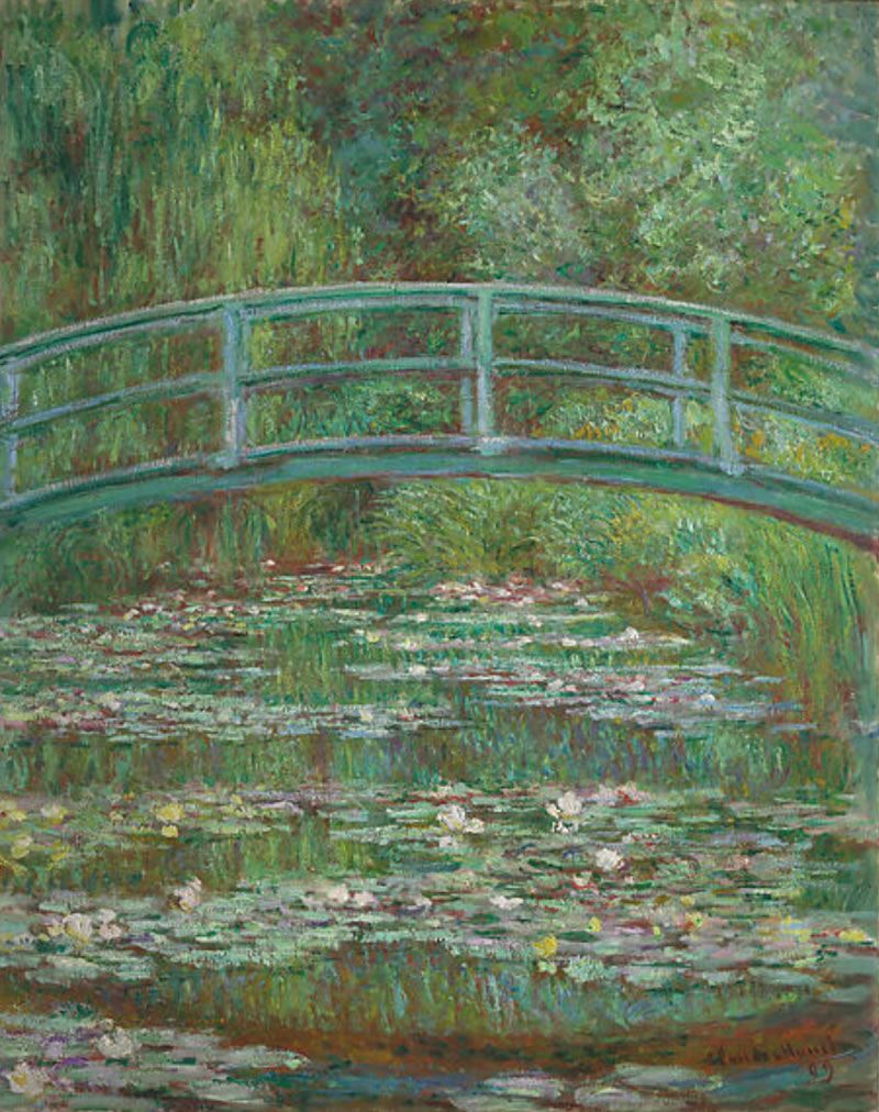 Bridge over a Pond of Water Lilies