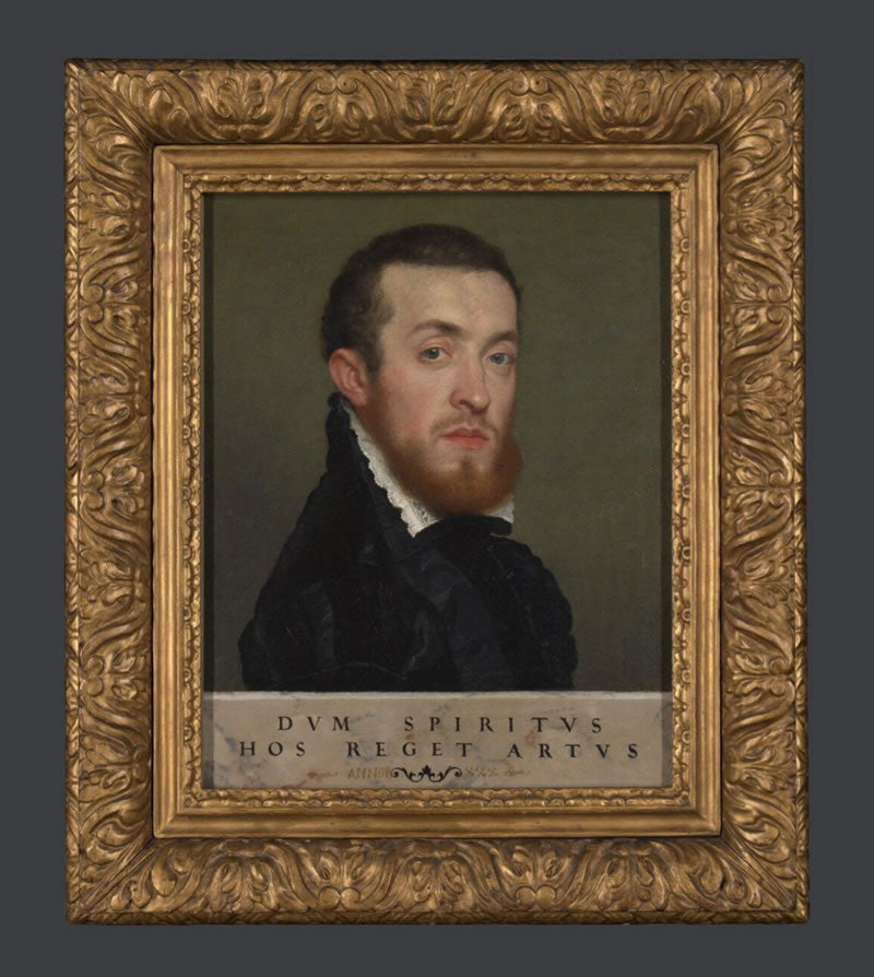 Bust Portrait of a Young Man with an Inscription