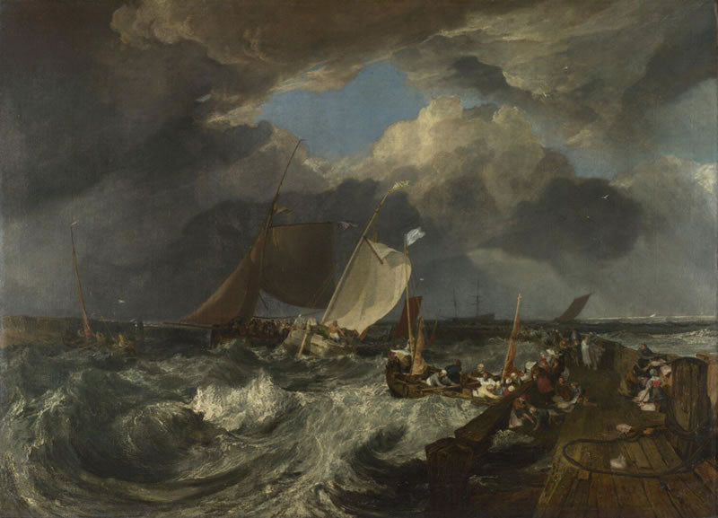 Calais Pier, with French Poissards preparing for Sea: an English Packet arriving