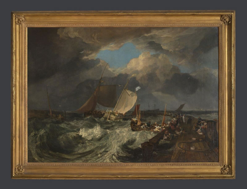 Calais Pier, with French Poissards preparing for Sea: an English Packet arriving