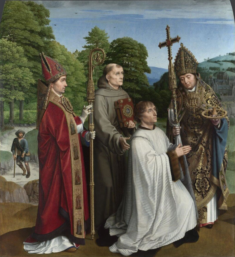Canon Bernardijn Salviati and Three Saints