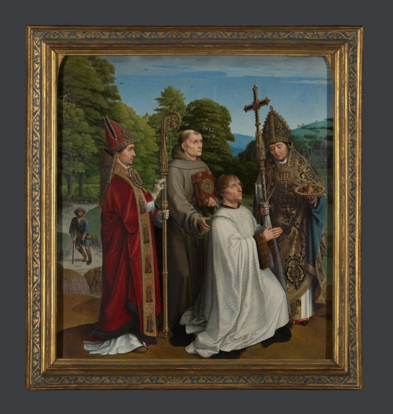 Canon Bernardijn Salviati and Three Saints