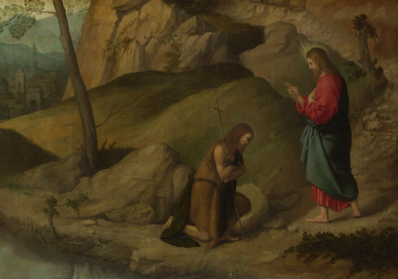 Christ blessing Saint John the Baptist
