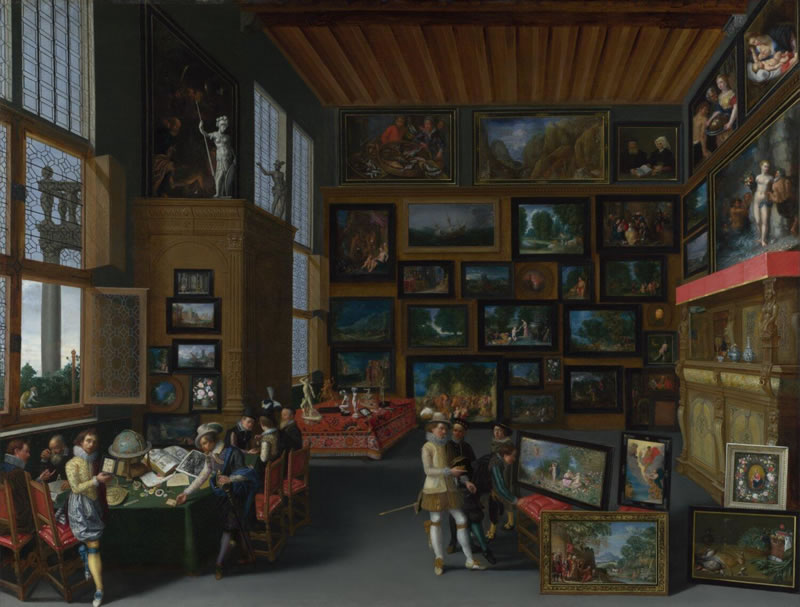 Cognoscenti in a Room hung with Pictures