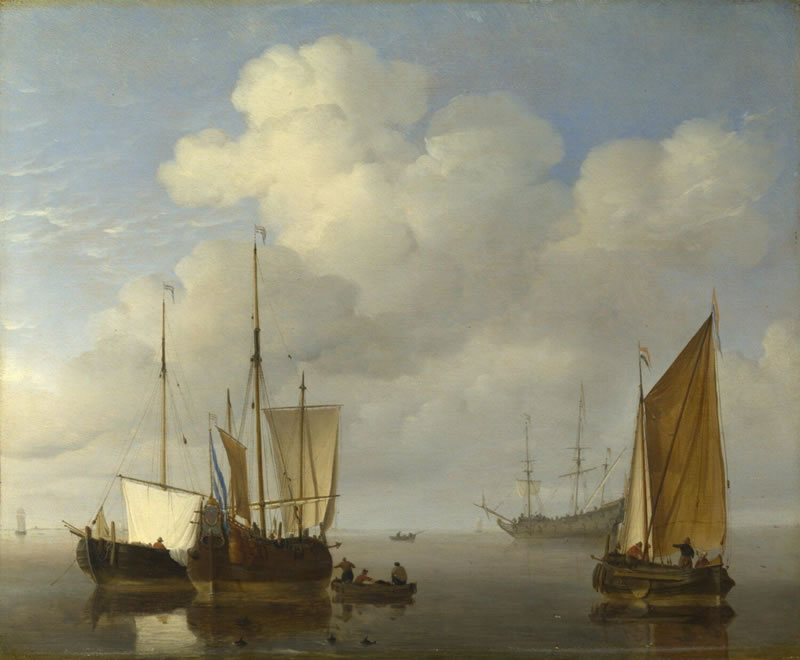 Dutch Ships in A Calm
