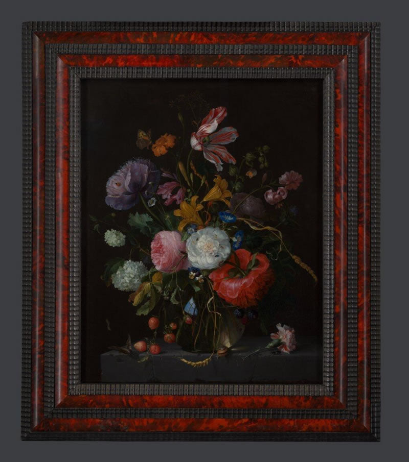 Flowers in a Glass Vase