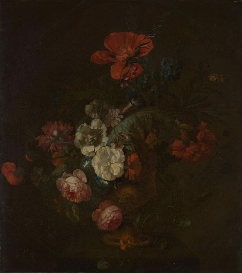 Flowers in a Stone Vase