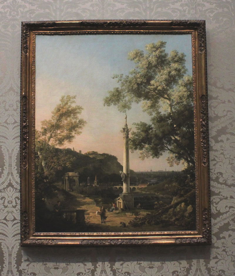 English Landscape Capriccio with a Column