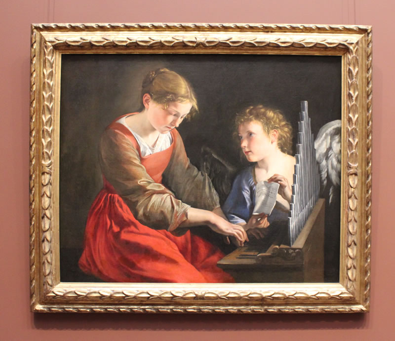 Saint Cecilia and an Angel