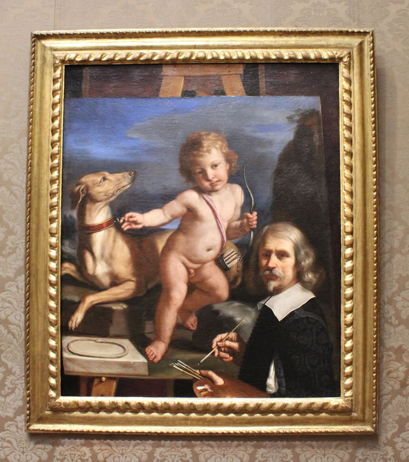 Self-Portrait before a Painting of "Amor Fedele"