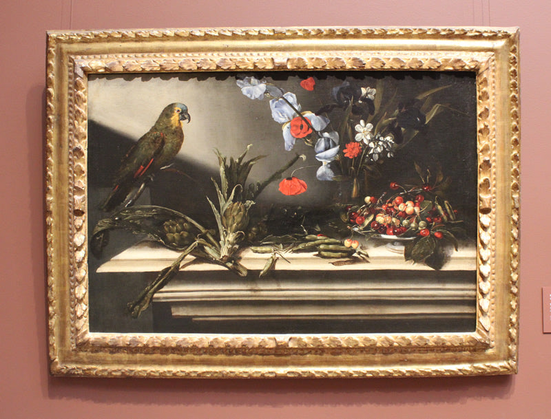 Still Life with Artichokes and a Parrot