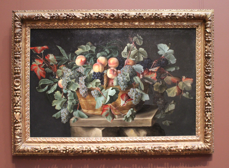 Still Life with a Basket of Peaches and Grapes
