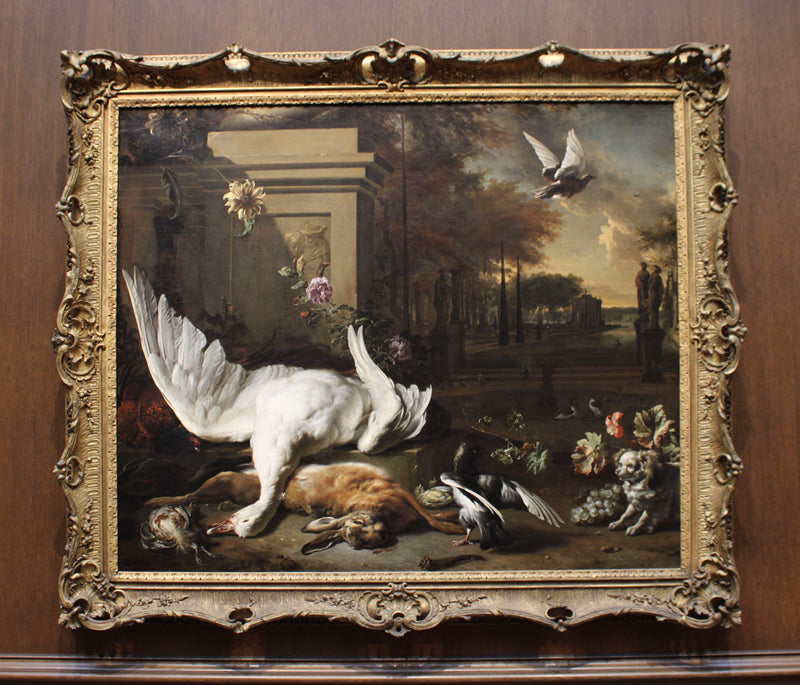 Still Life with Goose and Game before a Country Estate