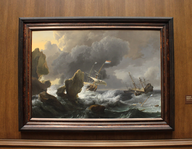 Ships in Distress off a Rocky Coast