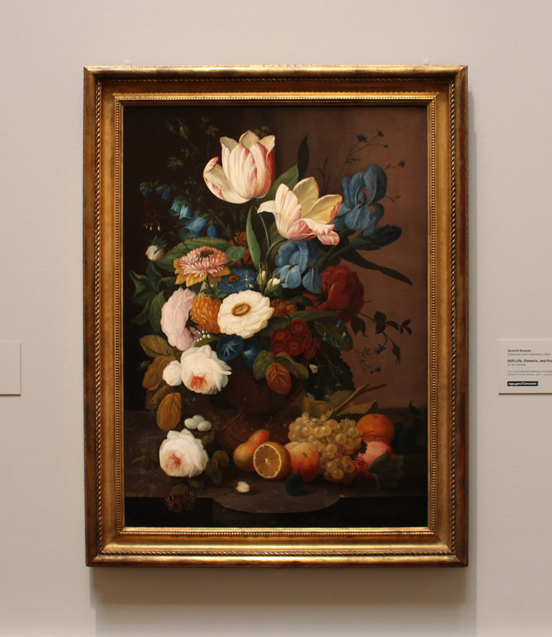 Still Life, Flowers, and Fruit