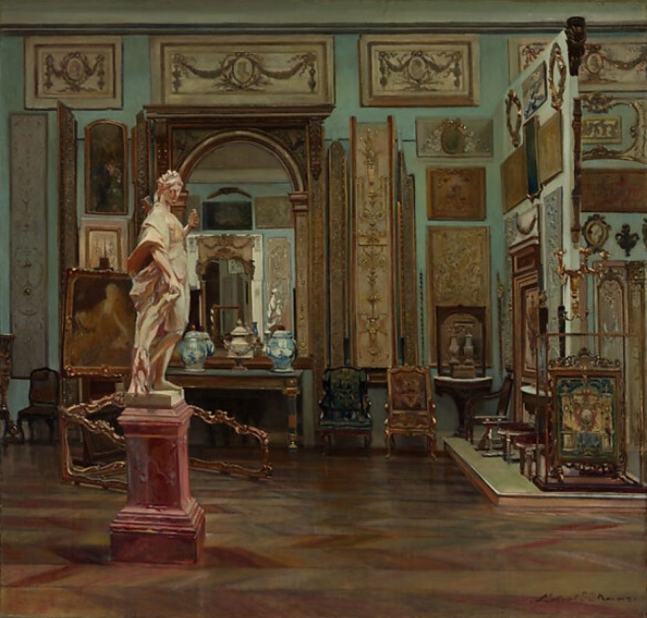 Interior view of the Hoentschel Collection at 58 Boulevard Flandrin, Paris
