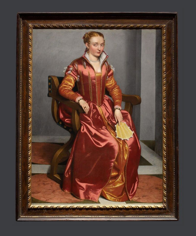 Portrait of a Lady, perhaps Contessa Lucia Albani Avogadro ('La Dama in Rosso')