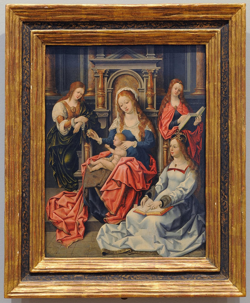 Madonna and Child and Three Female Saints