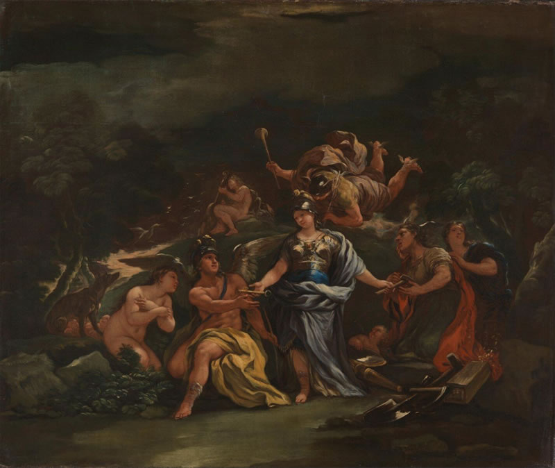 Minerva as Protectress of the Arts and Sciences