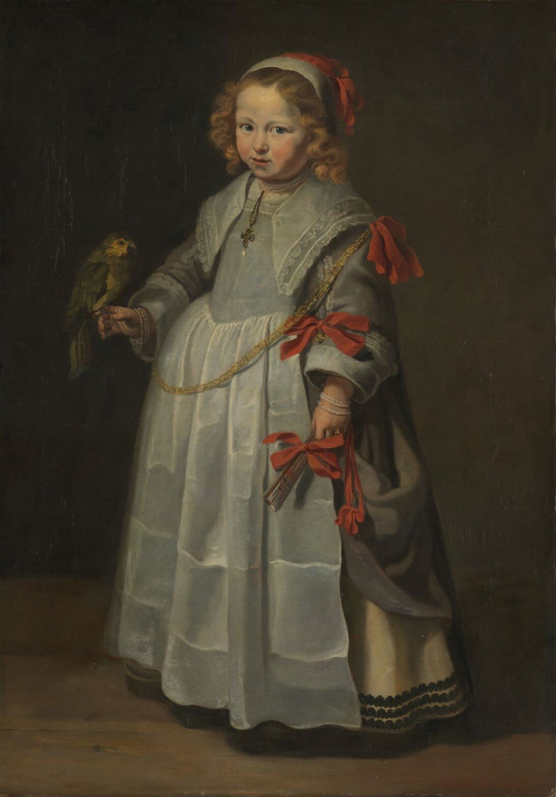 Portrait of a Girl with a Parrot