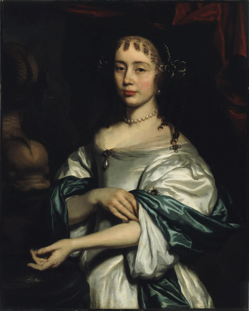 Portrait of a Woman by a Fountain