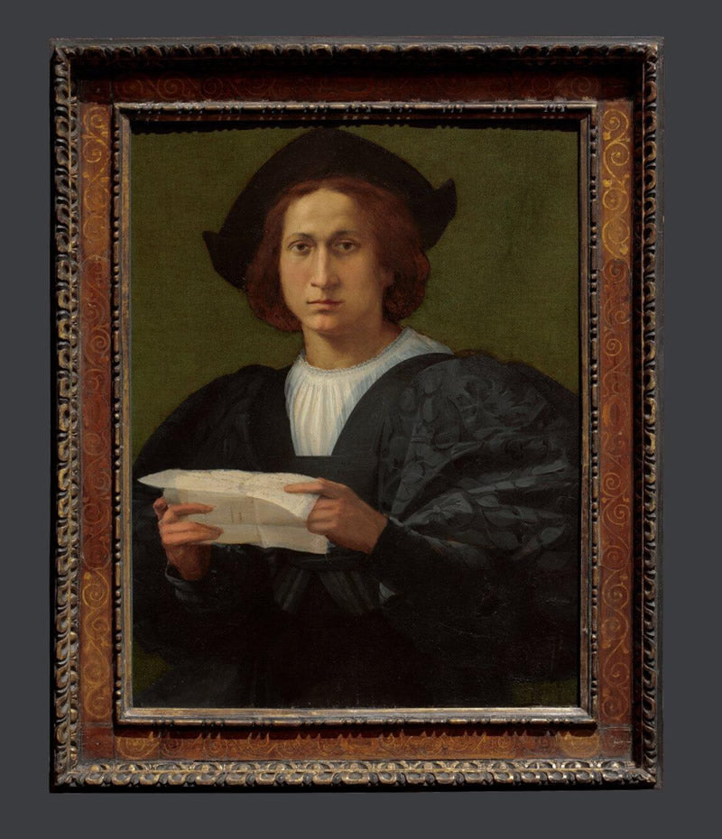 Portrait of a Young Man Holding a Letter