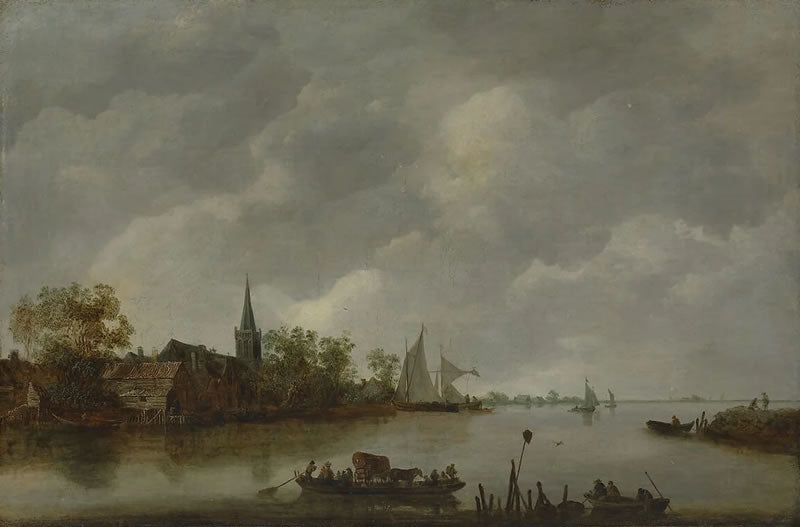 River View with a Village Church