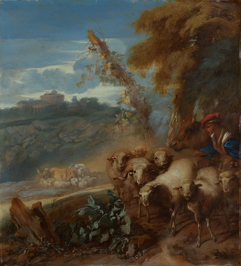 Roman Landscape with a Shepherd and Sheep