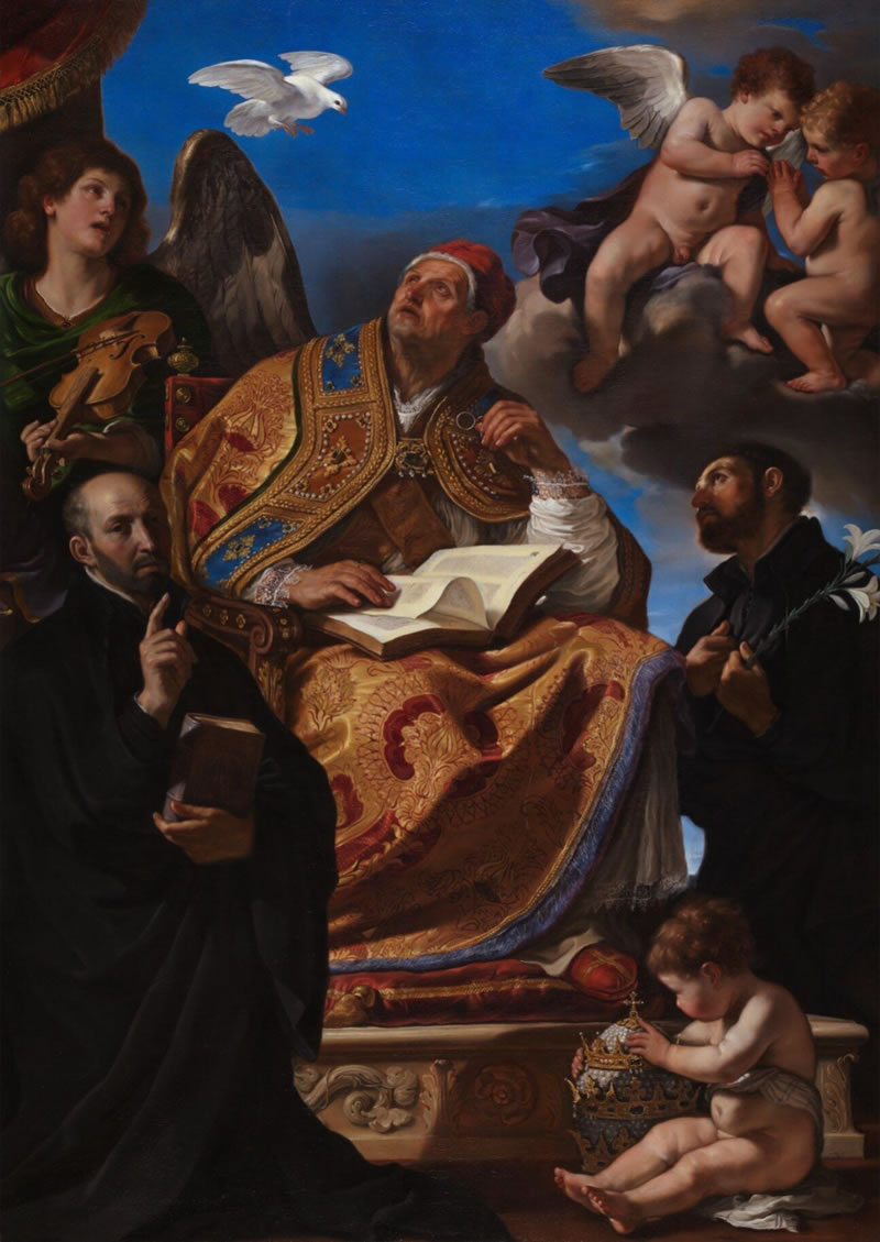 Saint Gregory the Great with Saints Ignatius Loyola and Francis Xavier