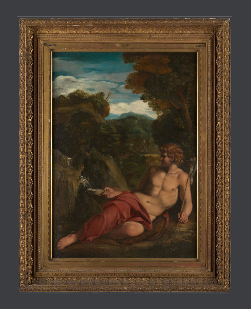 Saint John the Baptist seated in the Wilderness