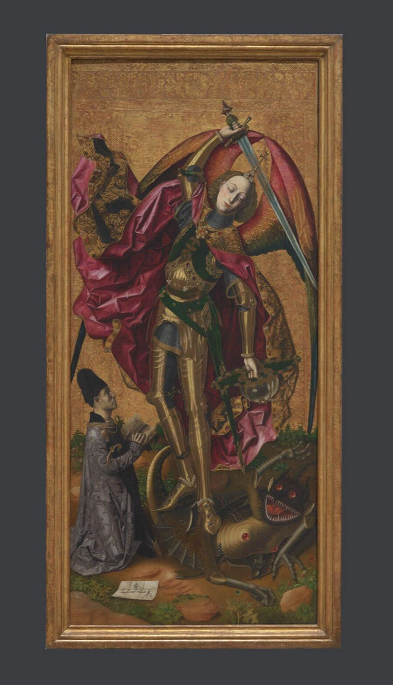 Saint Michael triumphant over the Devil with the Donor Antoni Joan