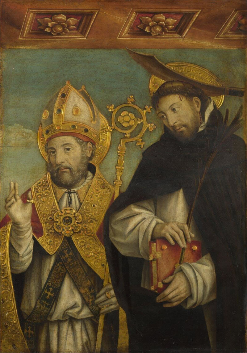 Saint Peter Martyr and a Bishop Saint Saint Evasio