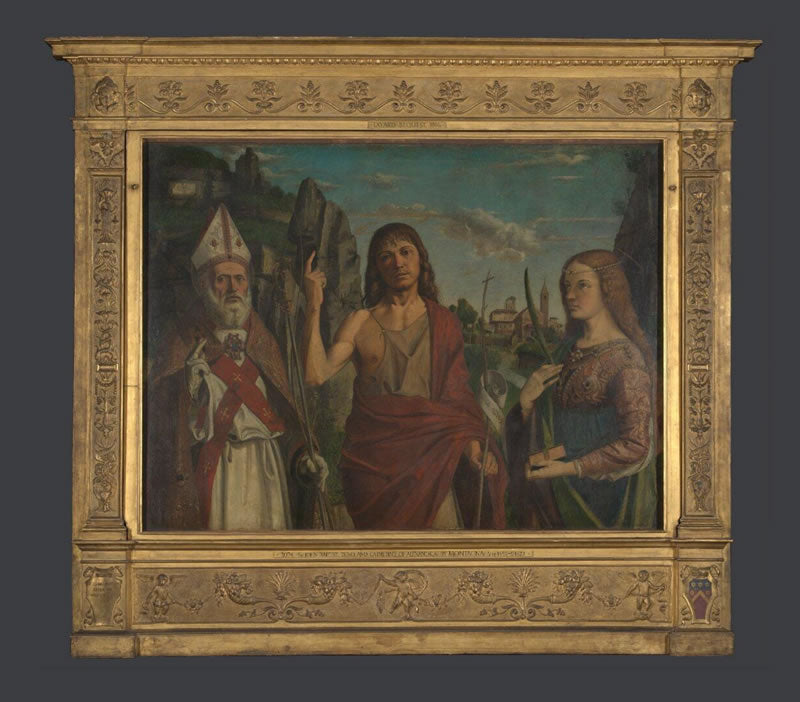 Saint Zeno, Saint John the Baptist and a Female Martyr