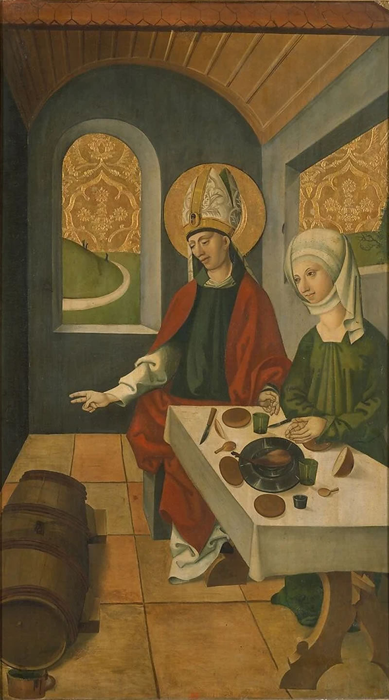 Saint Remigius Replenishing the Barrel of Wine